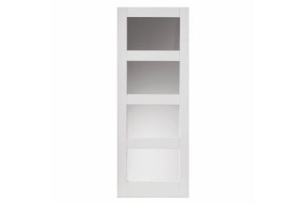 JB Kind Cayman 4 Light Clear Glazed White Primed Door 1981 x 762 x 35mm