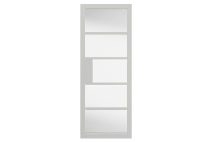 JB Kind Metro 5 Light Clear Glazed White Primed Door 1981 x 762 x 35mm