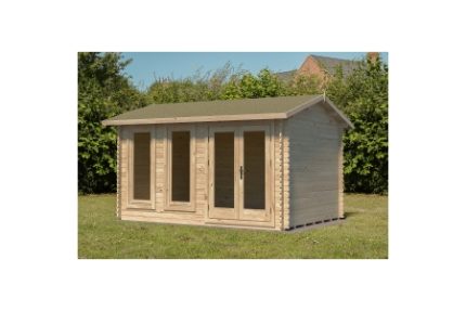 Forest Garden 6 x 3m Arley Log Cabin Underlay and Felt 34 Installed