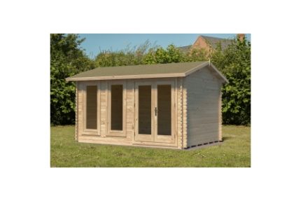 Forest Garden 4 x 3m Chiltern Cabin Single Glaze and Shingles