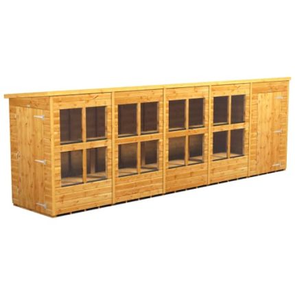 20 x 8 Power Pent Potting Shed With 4ft Side Store