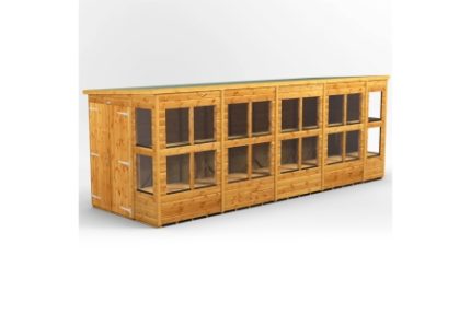18 x 6 Power Pent Double Door Potting Shed