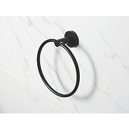 Bristan RD RING BLK Round Towel Ring Brass Black