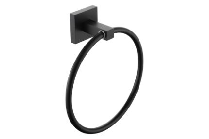 Bristan SQ RING BLK Square Towel Ring Brass Black