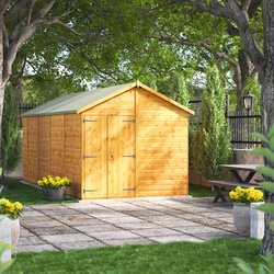 18 x 8 Power Overlap Apex Double Door Shed