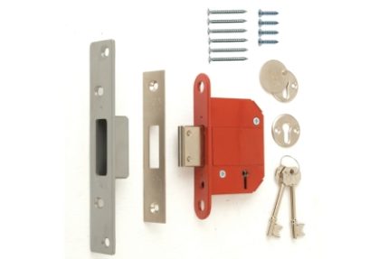 Era BS3621 3in Mortice Deadlock 5 Lever 76mm CE Chrome & Brass Striking Plates