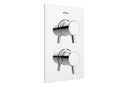 Bristan PM2 SHCDIV C Prism Recessed Thermostatic Dual Control Shower Valve with Integral Two Outlet Diverter Chrome