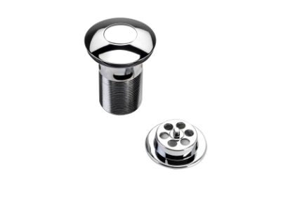 Bristan W BATH05 C Round Push Button Bath Waste Slotted C