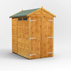 4 x 4 Power Apex Security Shed
