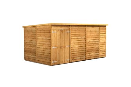 14 x 8 Power Overlap Pent Windowless Shed