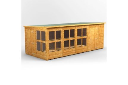 20 x 8 Power Pent Potting Shed With 6ft Side Store