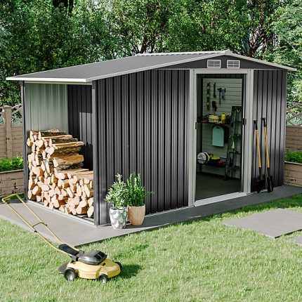 8 x 4 Power Apex Double Door Potting Shed