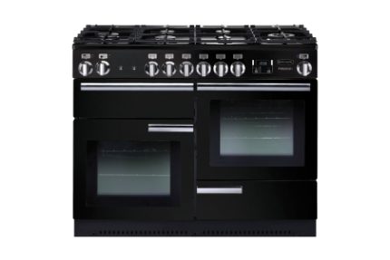 Rangemaster Professional Plus Natural Gas Range Cooker 110cm Black with Chrome Trim - PROP110NGFGB/C HD