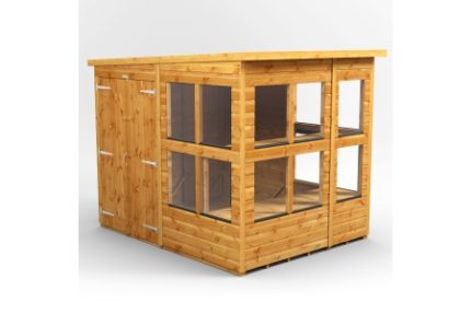 6 x 8 Power Pent Double Door Potting Shed