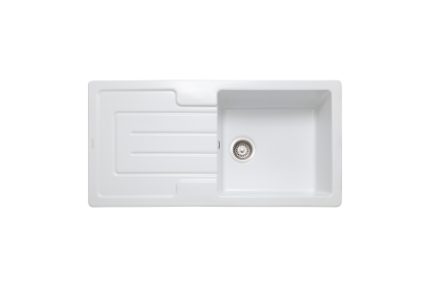 Rangemaster Austell Single Bowl Reversible Inset Sink White 1000 x 500mm