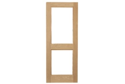 Heritage Custom Sized 2XGG Hardwood Oak Veneer Door Maximum Size 2150 x 1050 x 35mm