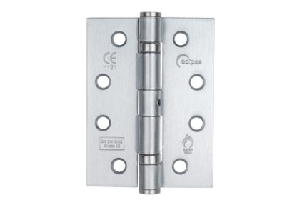 Eclipse 14975 Mild Steel Ball Bearing Hinge Grade 13 Satin Chrome 102 x 76 x 2.7mm 2 Pack
