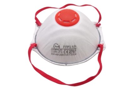 FFP3 Face Masks Cup with Valve 2 in A Pack