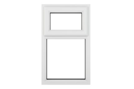 Crystal White Upvc Casement Clear Window 2P Top Opening 905 mm x 1115 mm