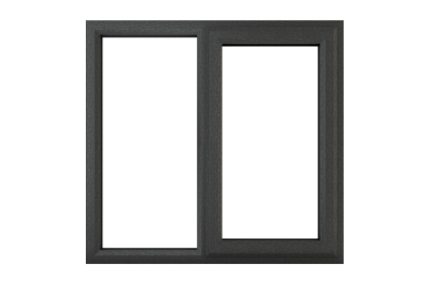 Crystal Grey Upvc Casement Clear Window 2P Right Hand Opening 1190 mm x 1115 mm