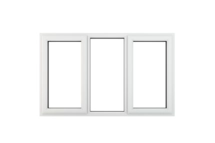Crystal White Upvc Casement Clear Window 3P Left and Right Hand Opening 1770 mm x 1040 mm