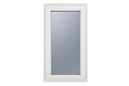 Crystal White Upvc Casement Obscure Window 1P Left Hand Opening 610 mm x 1040 mm