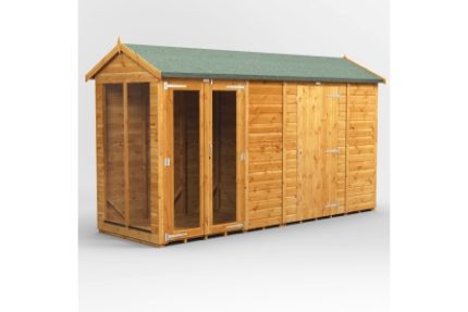 12 x 4 Power Pent Summerhouse With 6ft Side Store