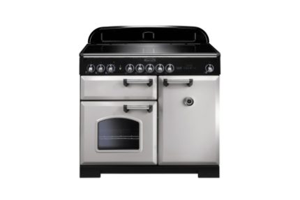 Rangemaster Classic Deluxe Induction Range Cooker 100cm Royal Pearl with Chrome Trim - CDL100EIRP/C