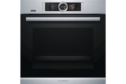Bosch Serie 8 Home Connect Pyrolytic Single Oven with 4D Hot Air Stainless Steel - HBG6764S6B