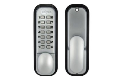 Eclipse 70249 ED15 Push Button Digital Lock with Holdback Silver