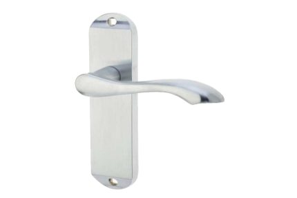 Frelan Hardware Jedo Broadway Lever Latch Handle Set Satin Chrome