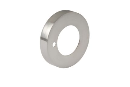 Jigtech Round Privacy Rose Cover Satin Chrome Plated Pair