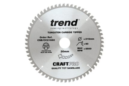 Trend Craft Saw Blade Cc 216mm x 60T x 30mm