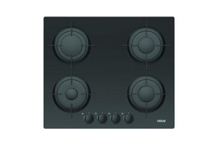 neue 60cm Gas on Glass Hob Black - NVG64SPN