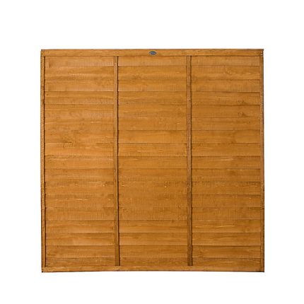 6ft x 6ft 1.83m x 1.83m Dip Treated Overlap Fence Panel - Pack of 3