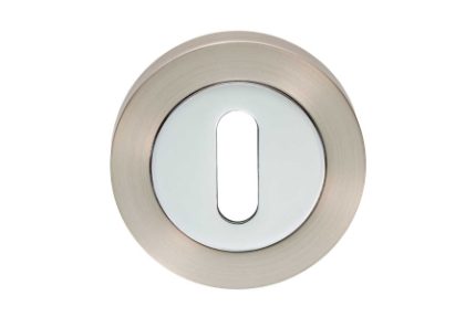 Carlisle Brass Escutcheon Euro Profile On Concealed Fix Round Rose Satin Chrome