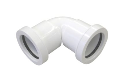 Wavin Osma Waste push-fit spigot bend 90° 40mm white