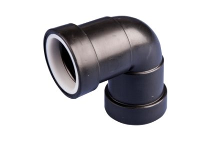 Wavin Osma Waste push-fit knuckle bend 90° 32mm black