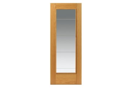 Jb Kind Oak Medina Internal Prefinished Glazed Door 35 x 1981 x 838mm