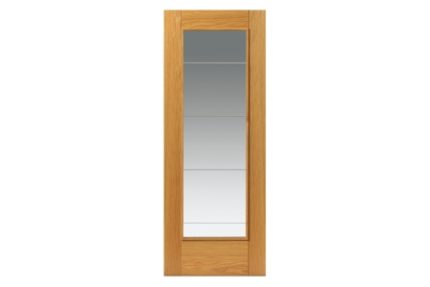 JB Kind Oak Medina Internal Prefinished Glazed Door 2040 x 726 x 40mm