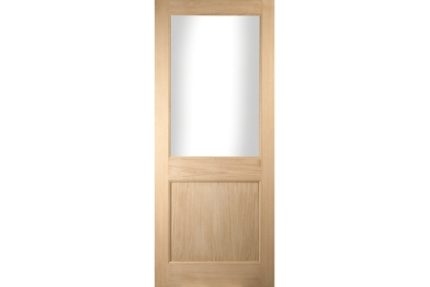 Oregon 2 Panel Glazed White Oak Exterior Door 1981x762mm