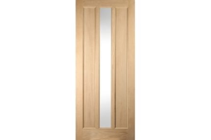 Oregon 3 Panel Glazed White Oak Exterior Door 2032x813mm