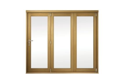 External Unfinished Oak Veneered Slimline Bifold Door Set 1800 x 54mm