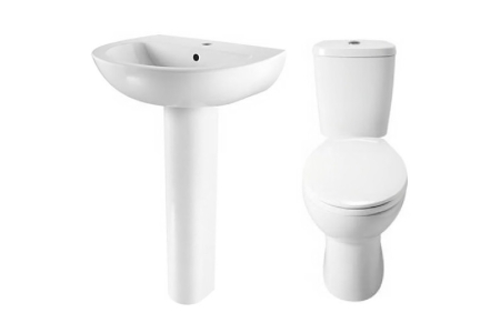 image-8221 5 Piece Ceramic Bathroom Suite