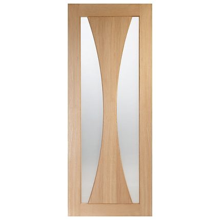 XL VERONA OAK VENEER OBSCURE GLAZED DOOR 1981 X 762 X 35MM