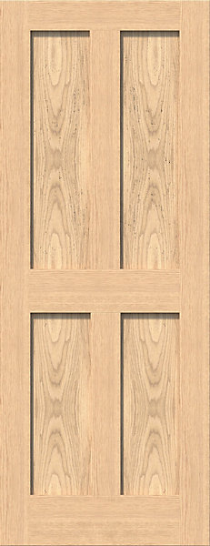 Hardwood Oak Shaker 4 Panel Internal Door