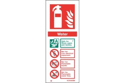 Sentura Fire Safety Water Extinguisher Sign