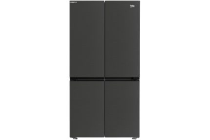 Beko American Style Side By Side Fridge Freezer with LED Display Black Steel 978mm - GN446224DVPZ