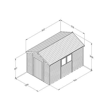 Timberdale 7 x 5 Pent Shed - Home Delivery