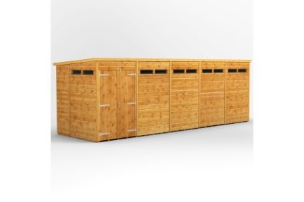 20 x 4 Power Pent Double Door Security Shed